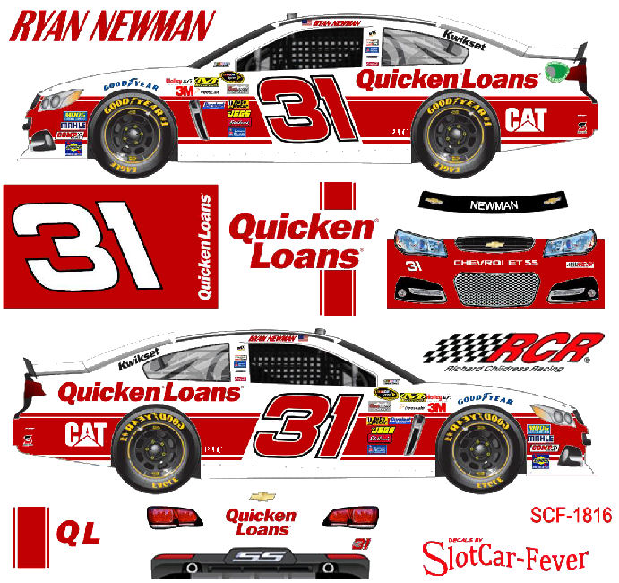 SCF1816 #31 Ryan Newman 2014 Quicken Loans Chevy