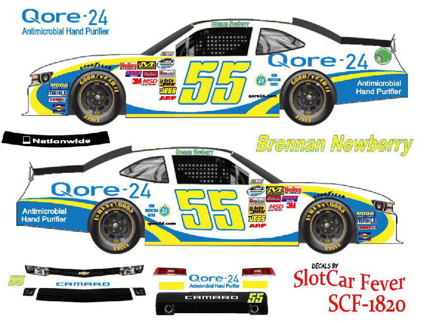 SCF1820 #55 Brennan Newberry will drive the No. 55 Qore 24 Chevrolet at Watkins Glen 2014