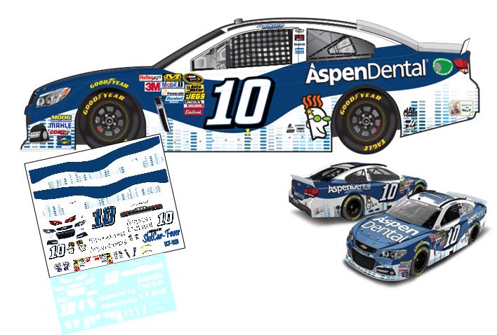 SCF1828-C #10 Danica Patrick 2014 Aspen Dental Chevy ran 3-9-14