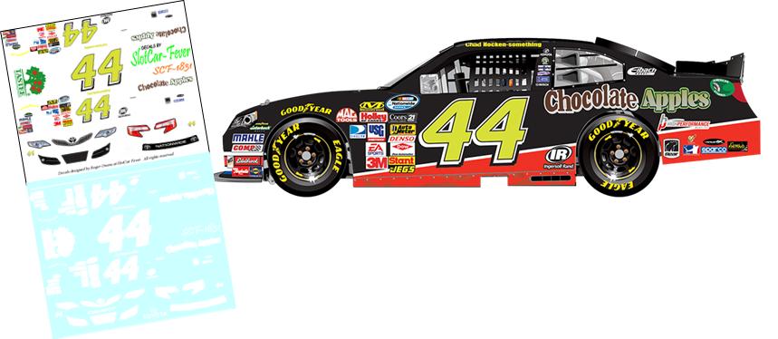 SCF1831 #44 Chad Hackenbracht Tastee Chocolate Apple 2013 Nationwide Camry