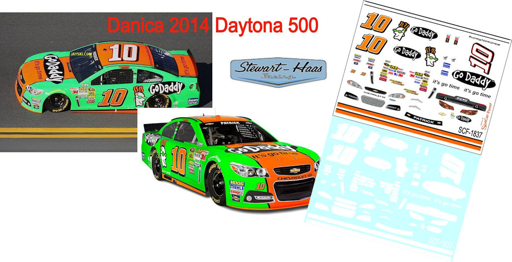 SCF1837-C #10 Danica Patrick 2014 Daytona 500 Chevy