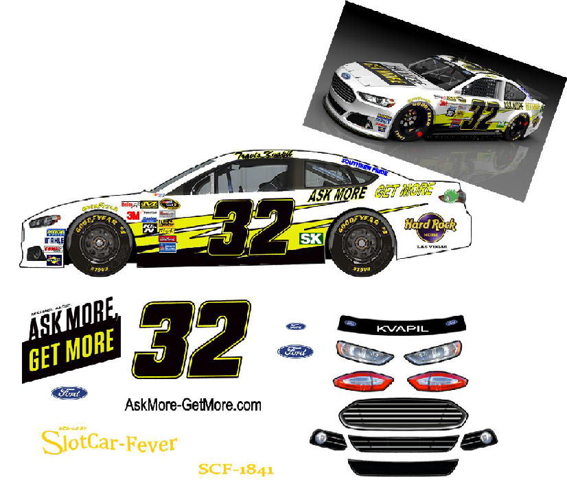 SCF1841 #32 Travis Kvapil's Ask More Get More 2014 Ford he ran at Vegas.