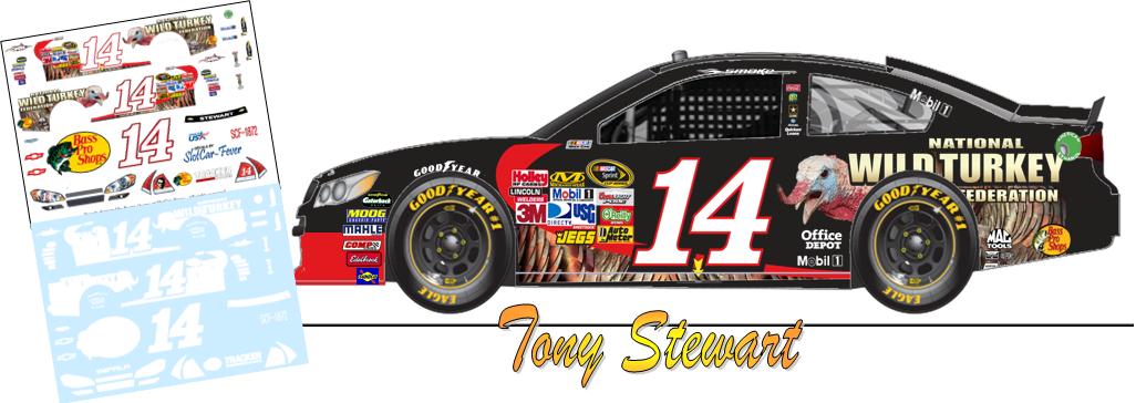 SCF1872 #14 Tony Stewart 2012 National Wild Turkey Federation Chevy