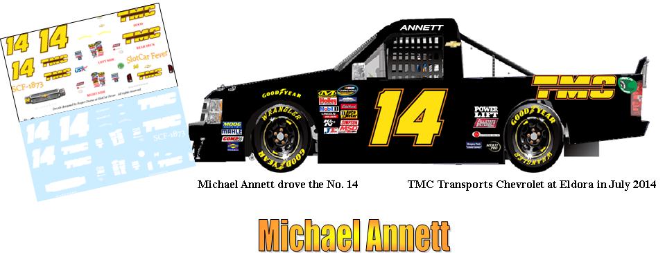 SCF1873 #14 Michael Annett 2014 Silverado TMC Eldora Truck