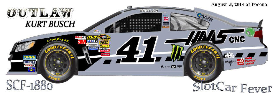 SCF1880 #41 Kurt Busch Haas 2014 Chevy Impala