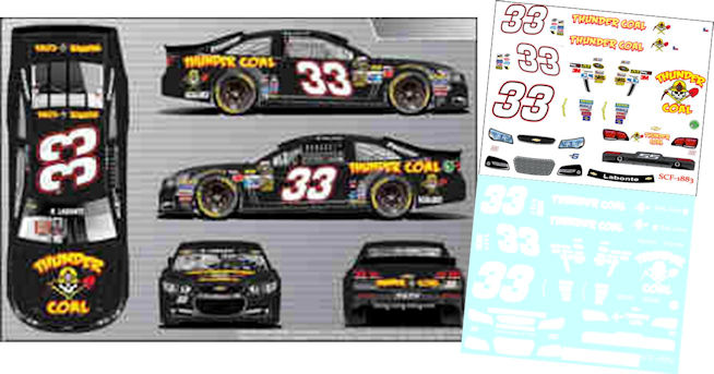 SCF1883-C #33 Bobby Labonte 2014 Thunder Coal Indianapolis Chevy