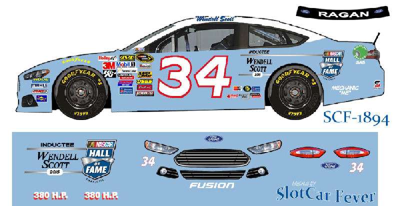 SCF1894-C #34 David Ragan - Wendell Scott Hall Of Fame Car