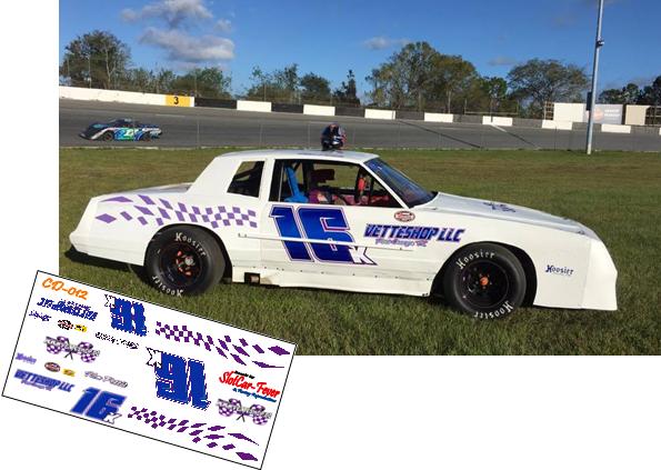 SCF-1959-C #16K Ken Pettit 1985 Monte Carlo. Currently races New Smyrna Speedway & Orlando Speedworld.