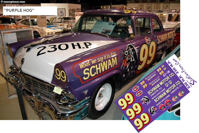SCF_196-C #99 Curtis Turner "Purple Hog" '56 Ford
