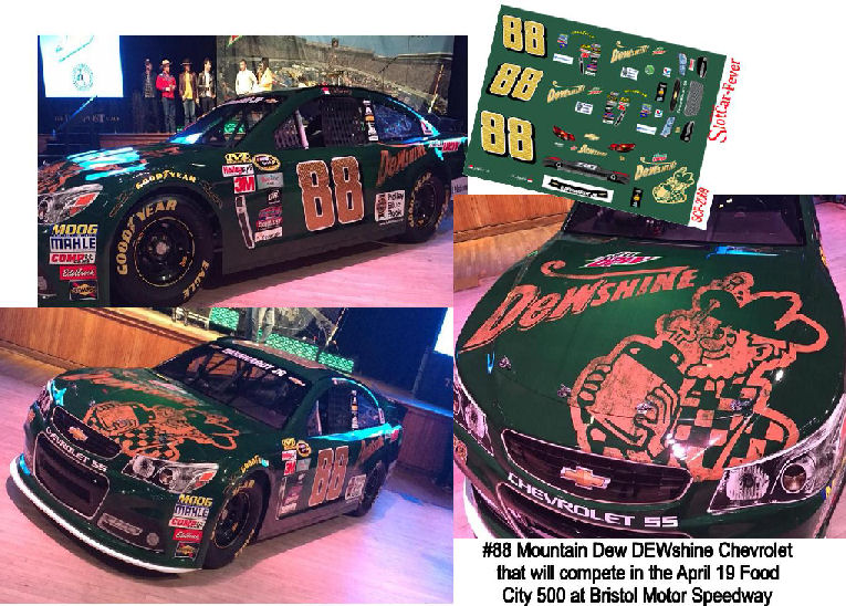 SCF2069 #88  Dale Earnhardt Jr 2015 DEWshine Chevy that will run April 19, 2015