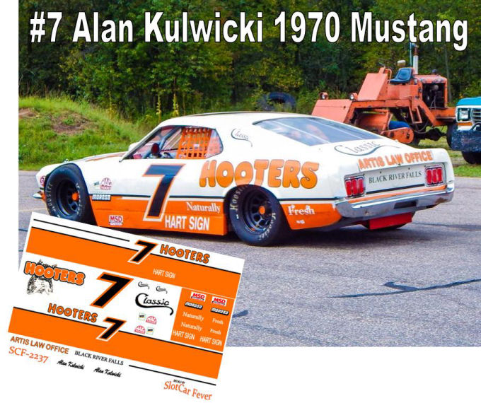 SCF2237-C #7 Alan Kulwicki 1970 Hooters Mustang