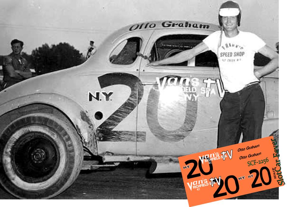 SCF2256 #20 Otto Graham modified coupe on the beach at Daytona