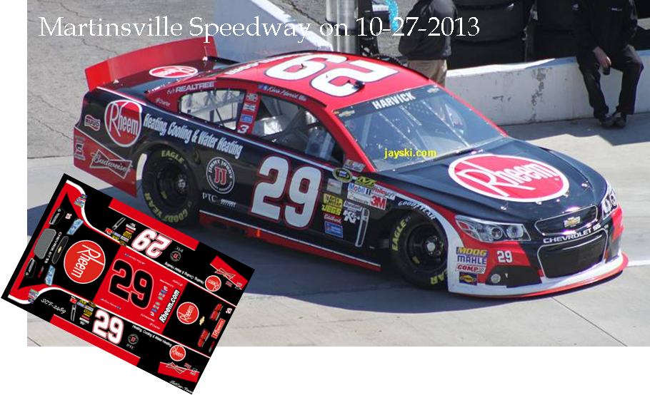 SCF2489-C #29 Kevin Harvick 2013 Rheem Chevy