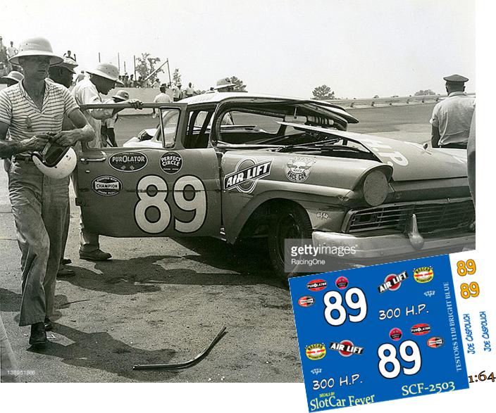 SCF2503 #89 Joe Caspolich 1957 Ford at the Southern 500 at Darlington Raceway