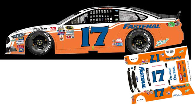 SCF2593 #17 Ricky Stenhouse Jr. Darlington 2016 throwback car