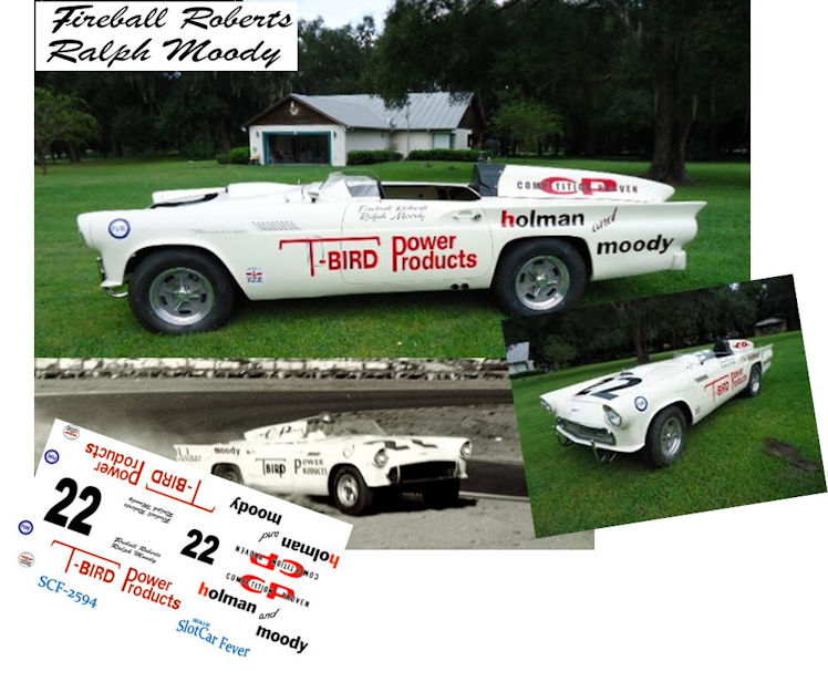 SCF2594 #22 Fireball Roberts & Ralph Moody 1957 Battlebird