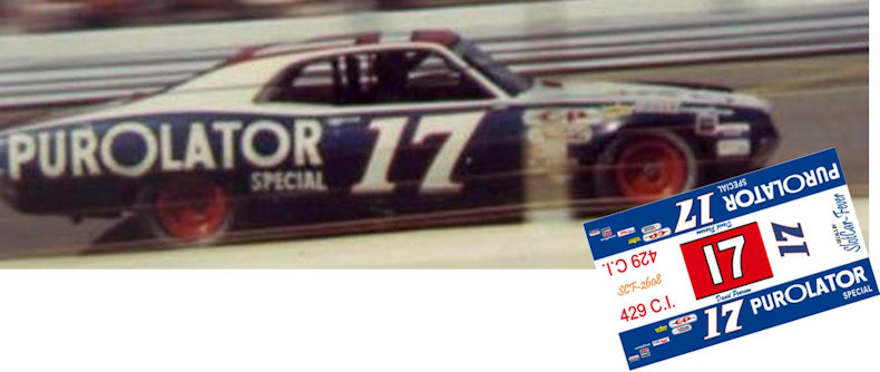 SCF2608-C #17 David Pearson 1971 Ford Purolator Torino