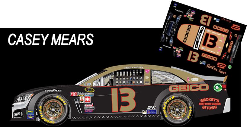 SCF2633 #13 Casey Mears 2016 Darlington Throwback Scheme