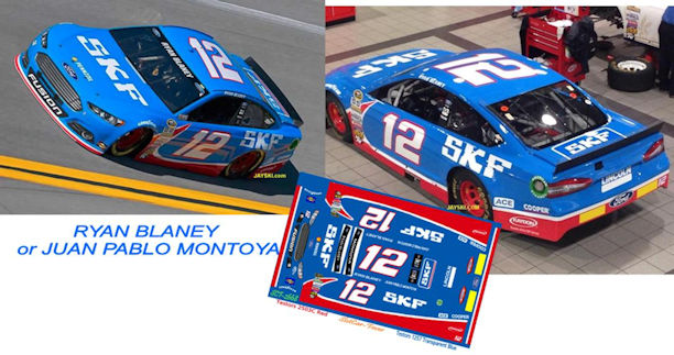 SCF2668-C #12 Ryan Blaney or Juan Pablo Montoya 2014 SKF Ford ran at Kansas in the spring race.