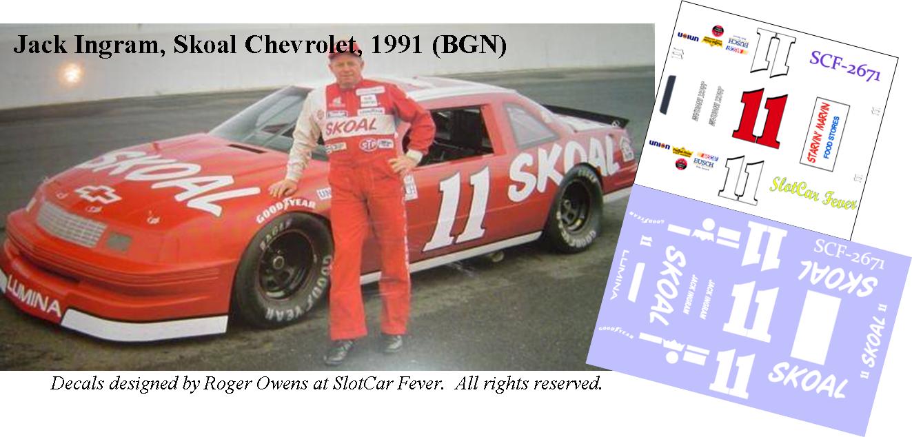 SCF2671-C #11 Jack Ingram, Skoal Chevrolet, 1991 (BGN)