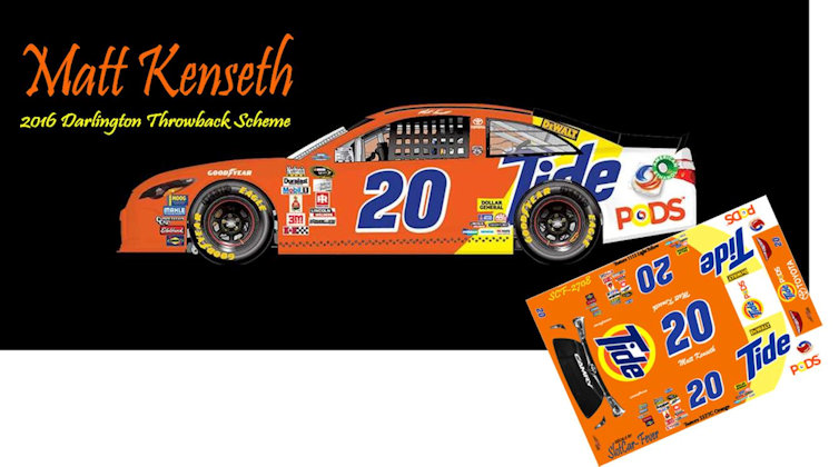 SCF2708 #20 Matt Kenseth 2016 Darlington Throwback Scheme