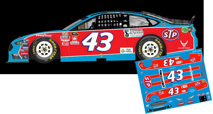 SCF2712-C #43 Aric Almirola STP Richard Petty Darlington Throwback Scheme