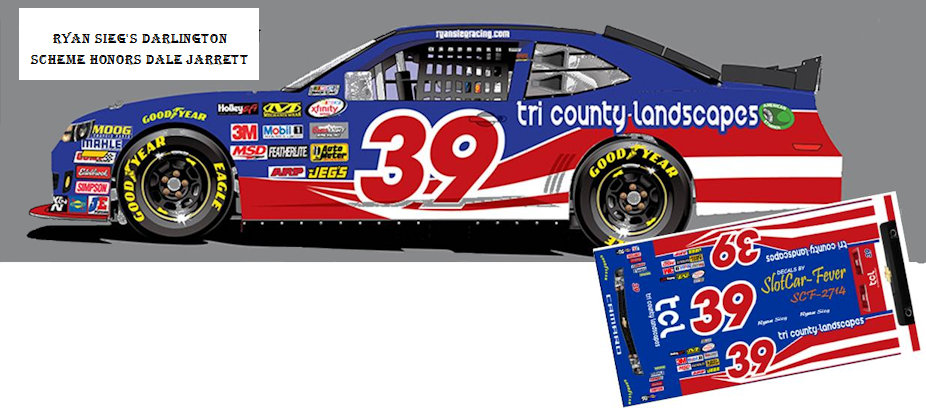 SCF2714 #39 Ryan Sieg's Darlington Scheme Honors Dale Jarrett Camaro