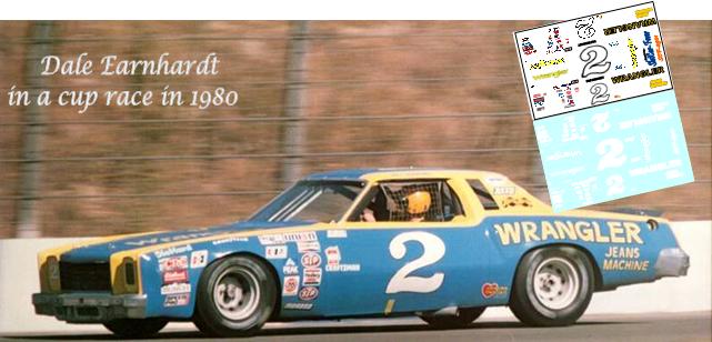 SCF2901-C #2 Dale Earnhardt Wrangler 1975 Chevy Monte Carlo