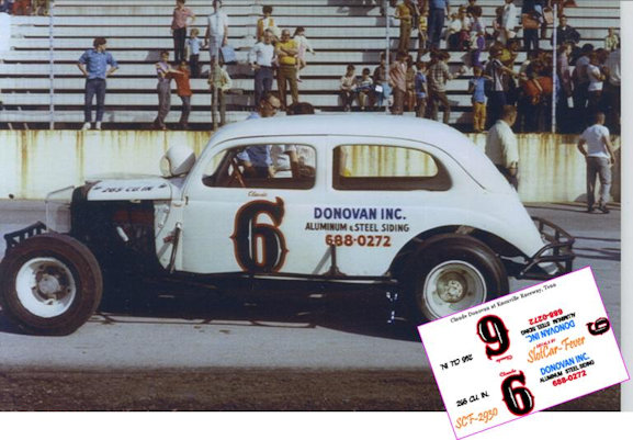 SCF2930 #6 Claude Donovan 1937 Ford Slantback at Knoxville Raceway, Tenn