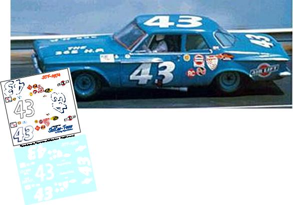 SCF2974-C #43 Richard Petty 1962 Plymouth