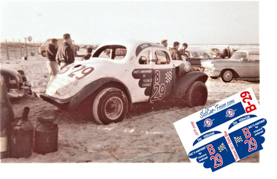 SCF3039 #B-29 Dink Widenhouse modified coupe.on the beach..