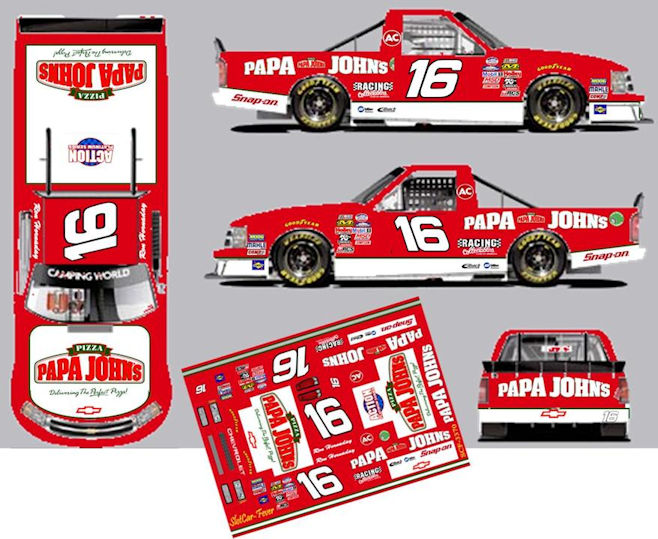 SCF3370-C #16 Ron Hornaday 1995 Papa Johns Chevy Silverado truck