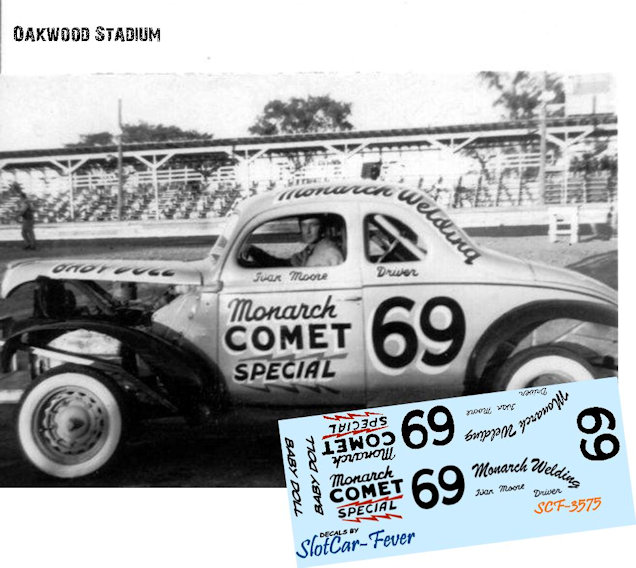 SCF3575-C #69 Ivan Moore 40 Ford coupe at Oakwood Stadium