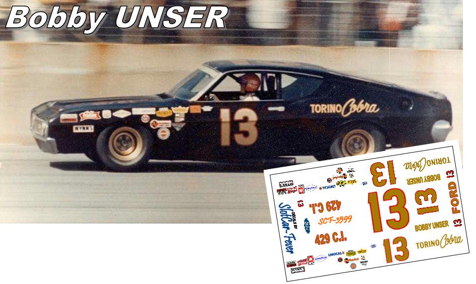 SCF3599-C #13 Bobby Unser in Smokey Yunick's 1969 Torino Talledega
