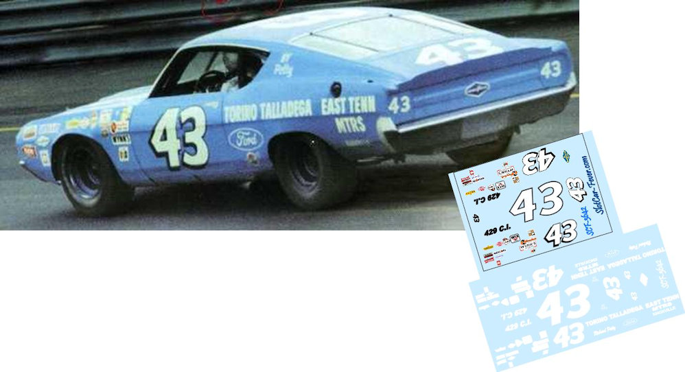 SCF3642-C #43 Richard Petty 1969 Ford Torino Talladega