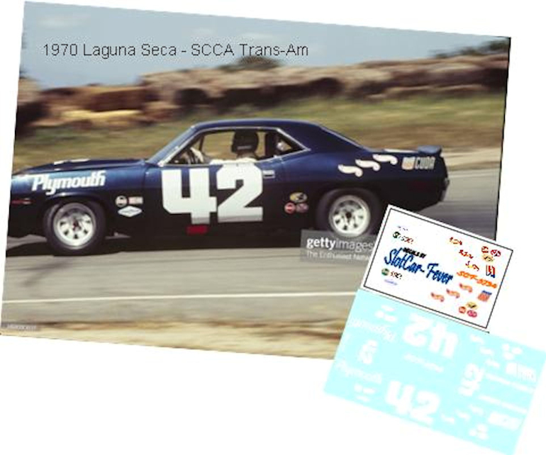 SCF3734-C #42 Swede Savage SCCA Plymouth Baracuda