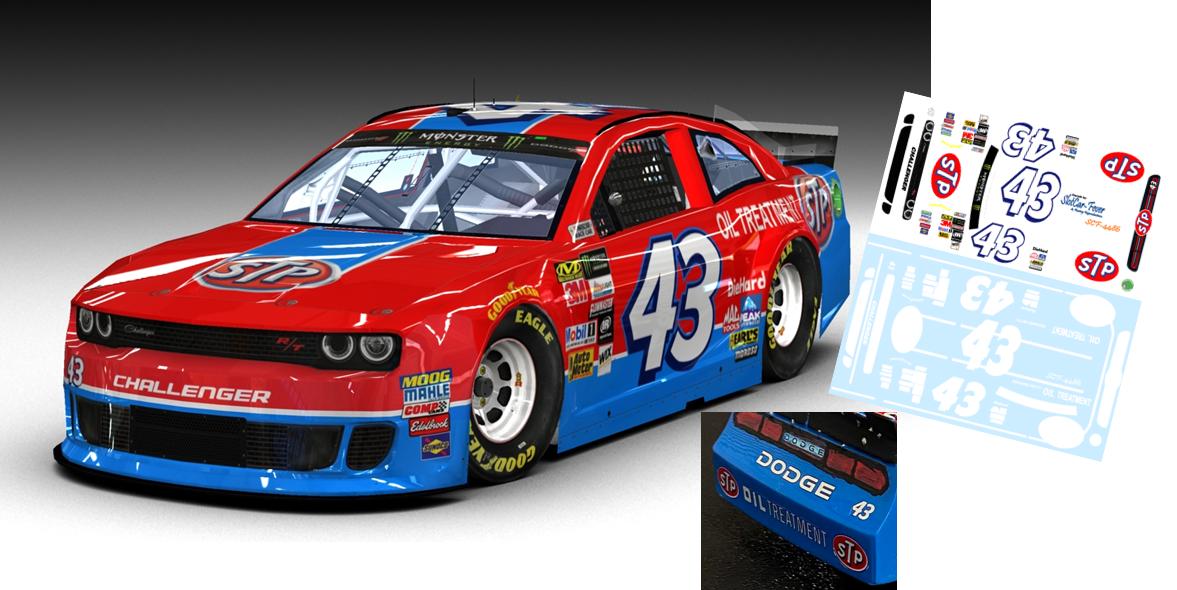 SCF4486-C #43 Richard Petty 2017 FANTASY STP Dodge Challenger