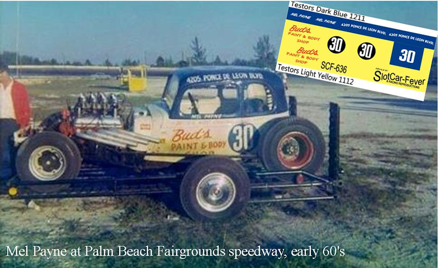 SCF_636 #30 Mel Payne at Palm Beach Fairgrounds speedway, early 60's