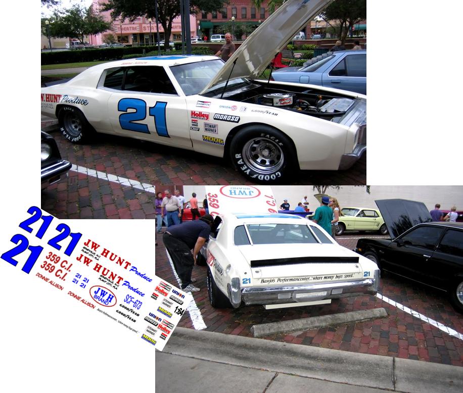 SCF_673 #21 Donnie Allison J.W. Hunt Produce Chevy Monte Carlo