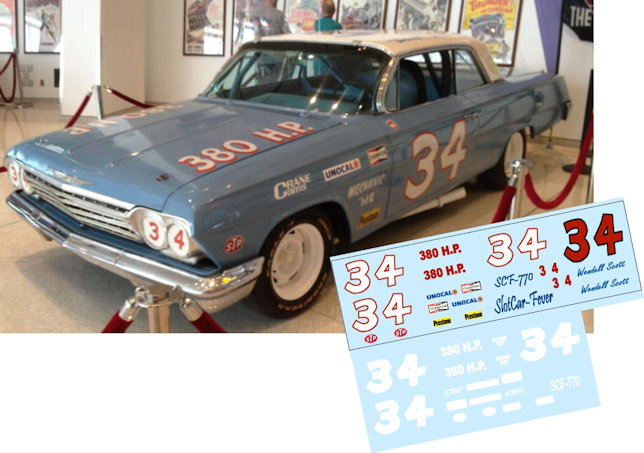 OVR-0770-C #34 Wendell Scott 62 Chevy