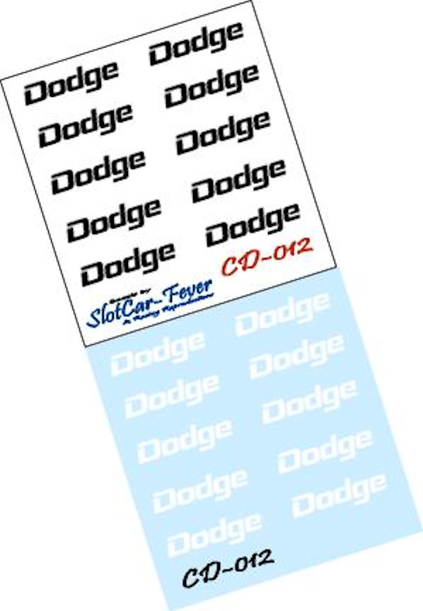 CD_012-C Dodge rear quarter decals (10 Pair)