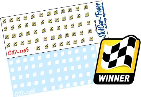 CD_016-C NASCAR Race WINNER Stickers (56 per sheet)