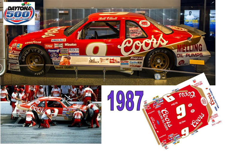 DC-1987-C  #9 Bill Elliott  1987 Coors Ford Thunderbird