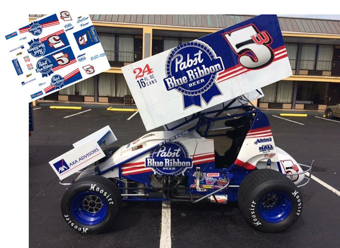 SC_033-C #5W Lucas Wolfe  Papst Blue Ribbon sprint car