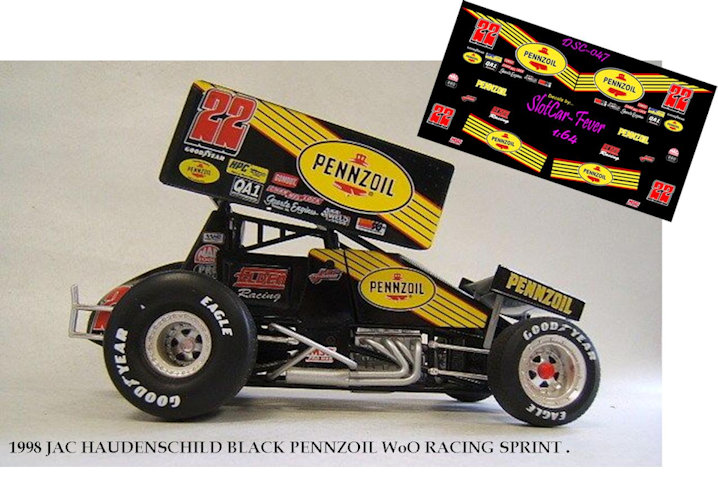 SC_047-C #22 Jac Haudenchild 1998 Pennzoil sprint car