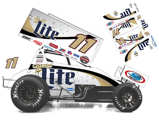 SC_086 #11 Miller Lite Fantasy Sprint Car