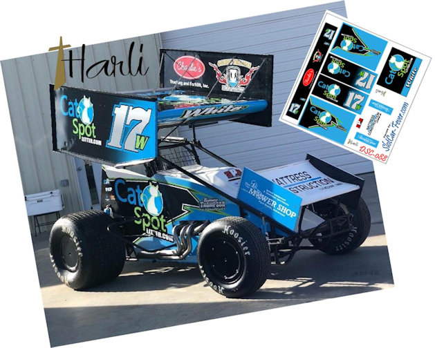 SC_088-C #17W Harli White Cat Spot Sprint Car