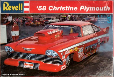 REV_7350 '58 Christine Plymouth model kit (1:25)
