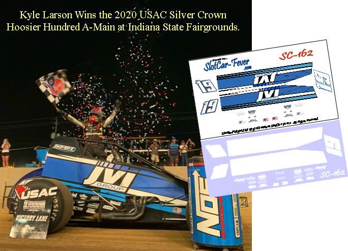 SC_162-C #19 Kyle Larson Winning the 2020 USAC Silver Crown  Hoosier Hundred A-Main at Indiana State Fairgrounds.