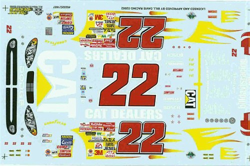 SLX_1837 #22 Cat Dealers flame 2002 Ward Burton (1:24)